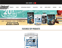 Tablet Screenshot of nutrex.com